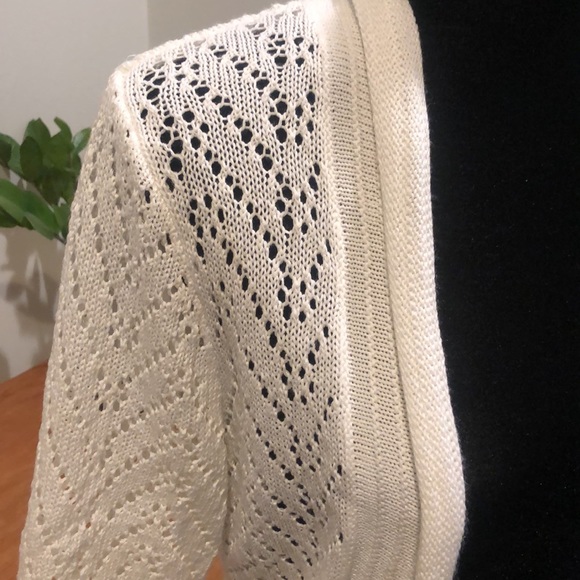 Leo & Nicole white summery boho open front cardigan - Picture 2 of 9